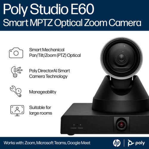 POLY Studio E60 Smart Camera 4K MPTZ with 12x Optical Zoom - Image 6
