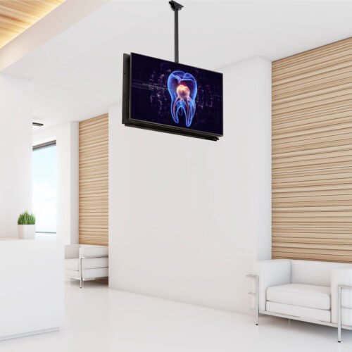 StarTech.com Dual TV Ceiling Mount - Back-to-Back Heavy Duty Hanging Dual Screen Mount with Adjustable Telescopic Pole - Tilt/S - Image 17