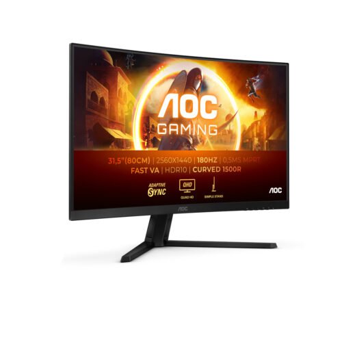 AOC G4 CQ32G4VE computer monitor 81.3 cm (32") 2560 x 1440 pixels Quad HD LCD Black, Grey - Image 17