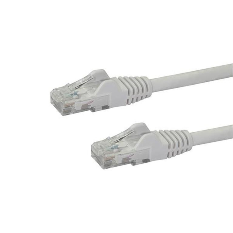 StarTech.com 1m CAT6 Ethernet Cable - White CAT 6 Gigabit Ethernet Wire -650MHz 100W PoE RJ45 UTP Network/Patch Cord Snagless w