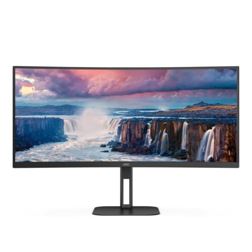AOC V5 CU34V5C/BK LED display 86.4 cm (34") 3440 x 1440 pixels Wide Quad HD Black - Image 4