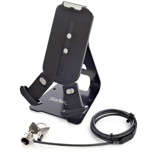 StarTech.com Secure Tablet Stand w/ K-Slot Cable Lock - Locking Tablet Holder for 7.9"-13" Tablets - Universal Adjustable Table
