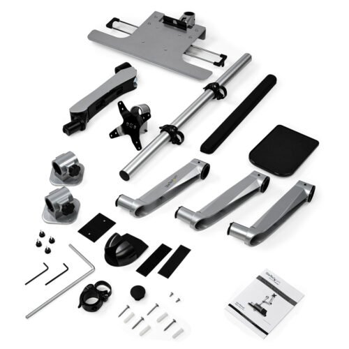 StarTech.com Wall Mount Workstation - Articulating Standing Desk w/ Ergonomic Height Adjustable Monitor Arm & Padded Keyboard T - Image 11