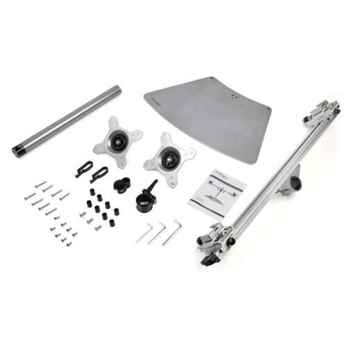 StarTech.com Dual Monitor Stand - Ergonomic Free Standing Dual Monitor Desktop Stand for two 24" VESA Mount Displays - Synchron - Image 2