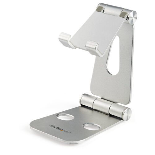 StarTech.com Phone and Tablet Stand - Foldable Universal Mobile Device Holder for Smartphones & Tablets - Adjustable Multi-Angl