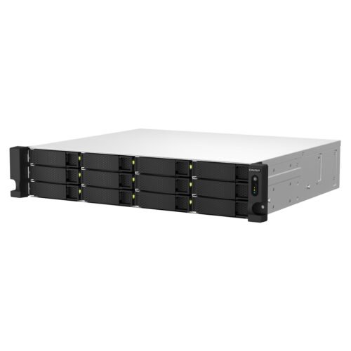 QNAP TS-1264U-RP NAS Rack (2U) Intel® Celeron® 8 GB DDR4 0 TB QNAP QTS Aluminium, Black - Image 3
