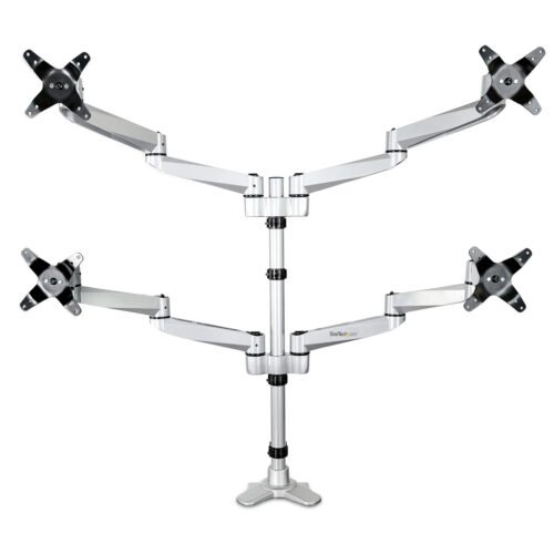 StarTech.com Desk Mount Quad Monitor Arm – Premium Articulating VESA 4 Monitor Mount 2x2 up to 30" – Ergonomic Height Adjus - Image 7