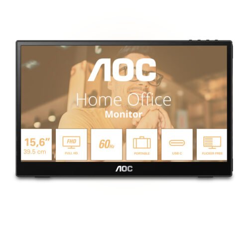 AOC T2 16T3EA computer monitor 39.6 cm (15.6") 1920 x 1080 pixels Full HD Black - Image 2