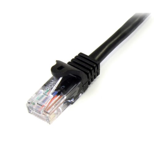 StarTech.com Cat5e Ethernet Patch Cable with Snagless RJ45 Connectors - 0.5 m, Black - Image 2