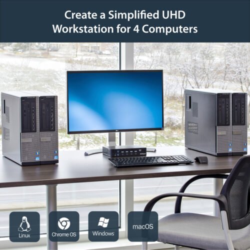 StarTech.com 4-Port DisplayPort KVM Switch - USB 3.0 - 4K 30Hz - Image 10