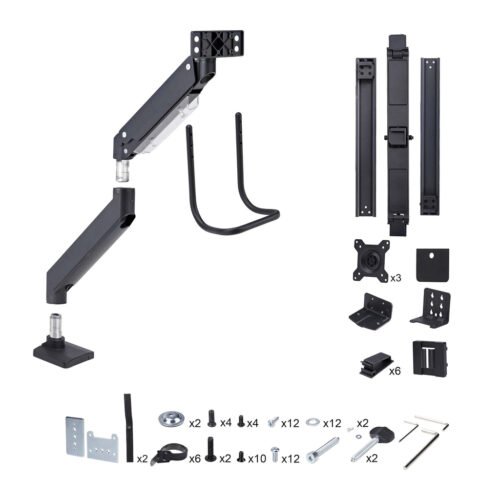 StarTech.com Crossbar Triple Monitor Desk Mount For Up To Three 27in Screens, VESA 75x75/100x100, Tool-Less Arm Adjustments, C- - Image 6