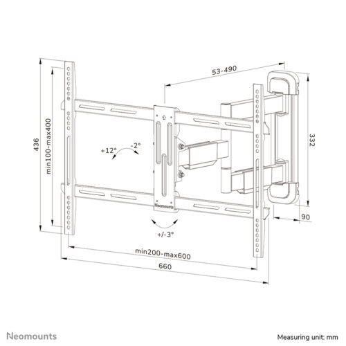 Neomounts WL40-550BL16 TV mount wall 40-65" - full motion - easy install - Image 17