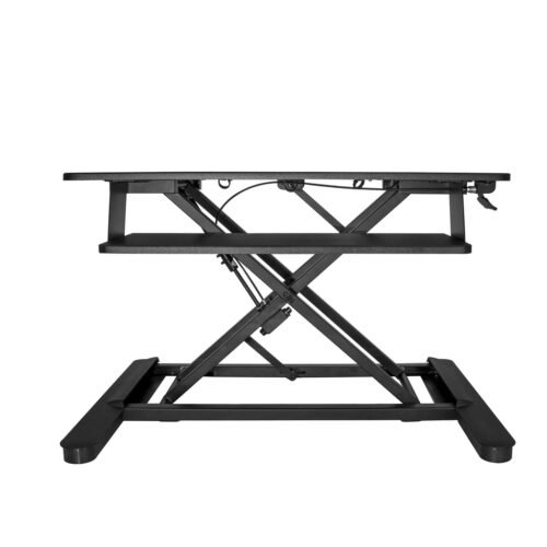 StarTech.com Sit Stand Desk Converter with Keyboard Tray - Large 35” x 21" Surface - Height Adjustable Ergonomic Desktop/Tabl - Image 3