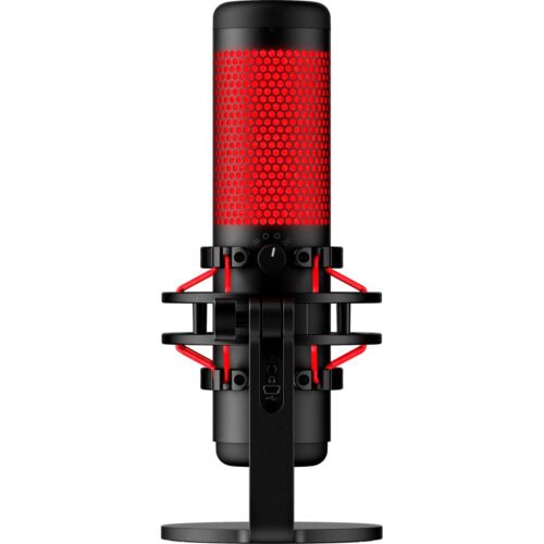 HyperX QuadCast - USB Microphone (Black-Red) - Red Lighting - Image 4