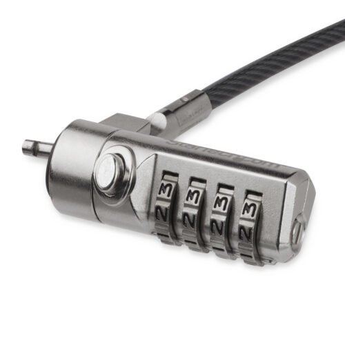 StarTech.com 6.5ft (2m) Laptop Cable Lock - 4 Digit Combination Laptop/Desktop Security Cable Lock for K-Slot Devices/Computers