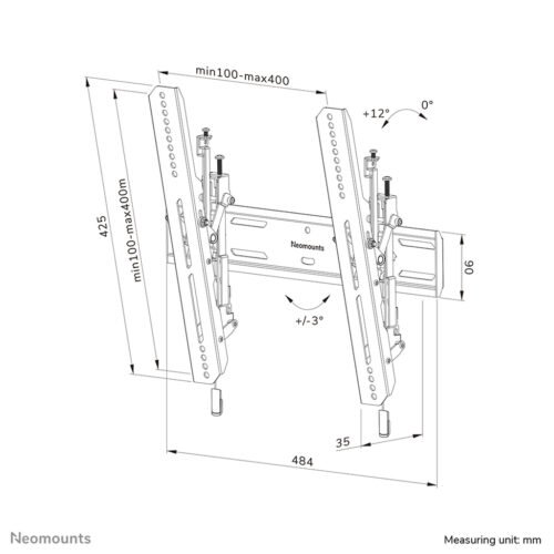 Neomounts WL35S-850BL14 TV mount wall 32-75" - tiltable - lockable - fast installation - Image 20