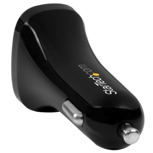 StarTech.com Dual-Port USB Car Charger - 24W/4.8A - Black - Image 3