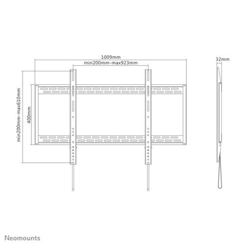 Neomounts LFD-W1000 TV mount wall 60-100" - fixed - Image 7