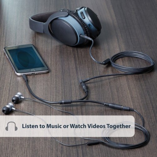 StarTech.com Slim Stereo Splitter Cable - 3.5mm Male to 2x 3.5mm Female - Image 5