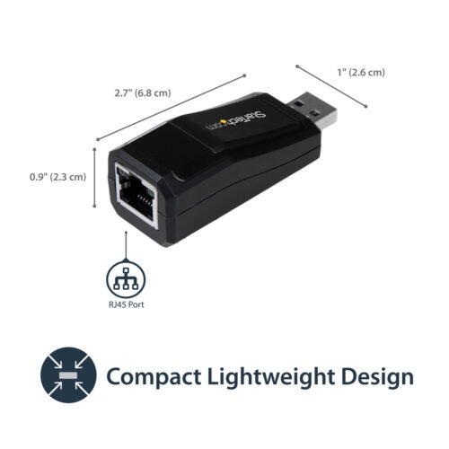 StarTech.com USB 3.0 to Gigabit Ethernet NIC Network Adapter – 10/100/1000 Mbps - Image 6
