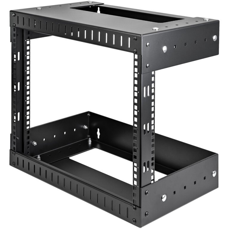 StarTech.com 8U 19" Wall Mount Network Rack - Adjustable Depth 12-20" 2 Post Open Frame Server Room Rack for AV/Data/ IT Commun