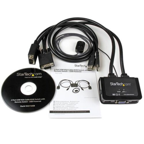 StarTech.com 2 Port USB VGA Cable KVM Switch - USB Powered with Remote Switch - Image 6