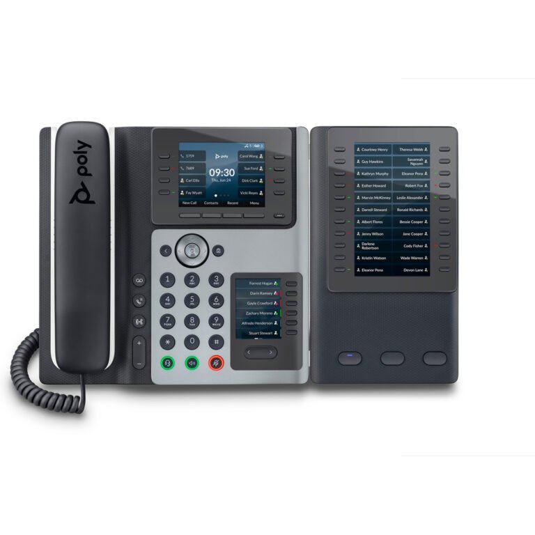 POLY Edge E400 IP Phone and PoE-enabled