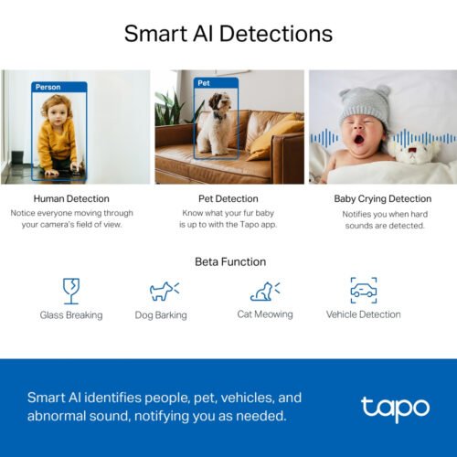 TP-Link Tapo Pan/Tilt AI Home Security Wi-Fi Camera - Image 5
