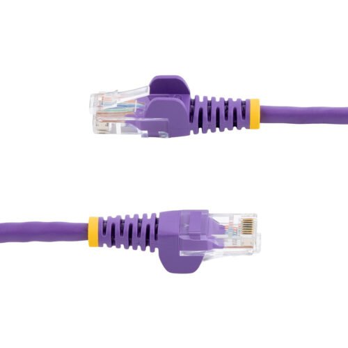 StarTech.com Cat5e Ethernet Patch Cable with Snagless RJ45 Connectors - 10 m, Purple - Image 2
