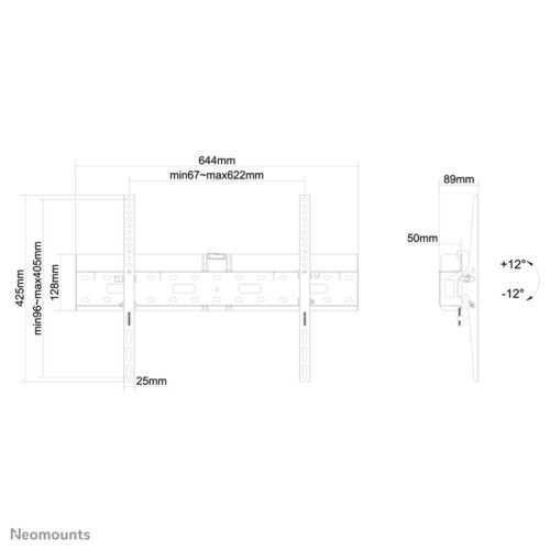 Neomounts LFD-W2640MP TV mount wall 37-75" - tiltable - Image 9