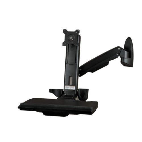 StarTech.com Wall Mount Workstation - Articulating Full Motion Standing Desk with Ergonomic Height Adjustable Monitor & Keyboar - Image 9
