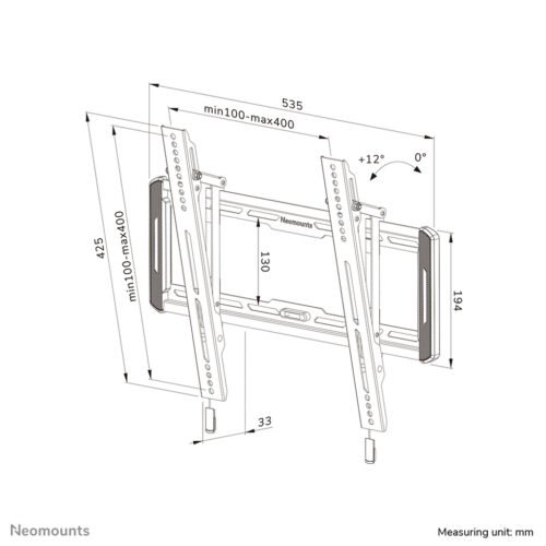 Neomounts WL35-550BL14 TV mount wall 32-75" - tiltable - easy install - Image 20