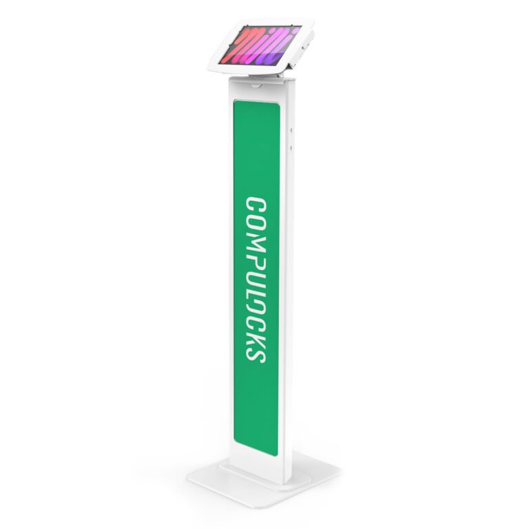 Compulocks iPad mini 8.3" Space Enclosure Brandable Floor Stand White