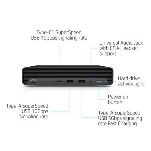HP EliteDesk 800 G6 Intel® Core™ i7 i7-10700T 8 GB DDR4-SDRAM 256 GB SSD Windows 11 Pro Mini PC Black - Image 26
