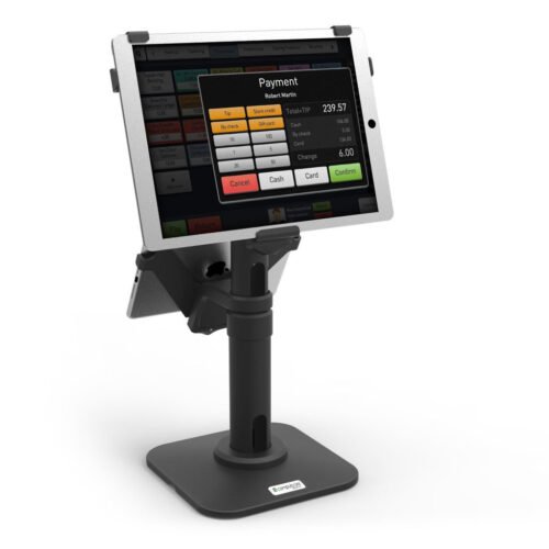 Compulocks iPad 10.2" Front Facing Mount for Adjustable Height POS Kiosk Black - Image 2