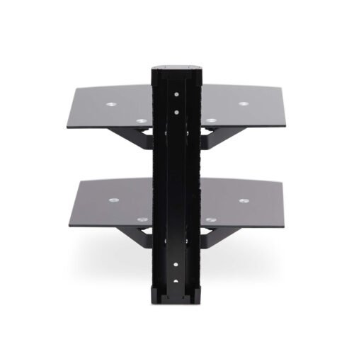 StarTech.com Dual Floating Wall-Mounted AV Shelves, Adjustable Height Shelf For Under TV, Organize A/V Equipment On Black Tempe - Image 8