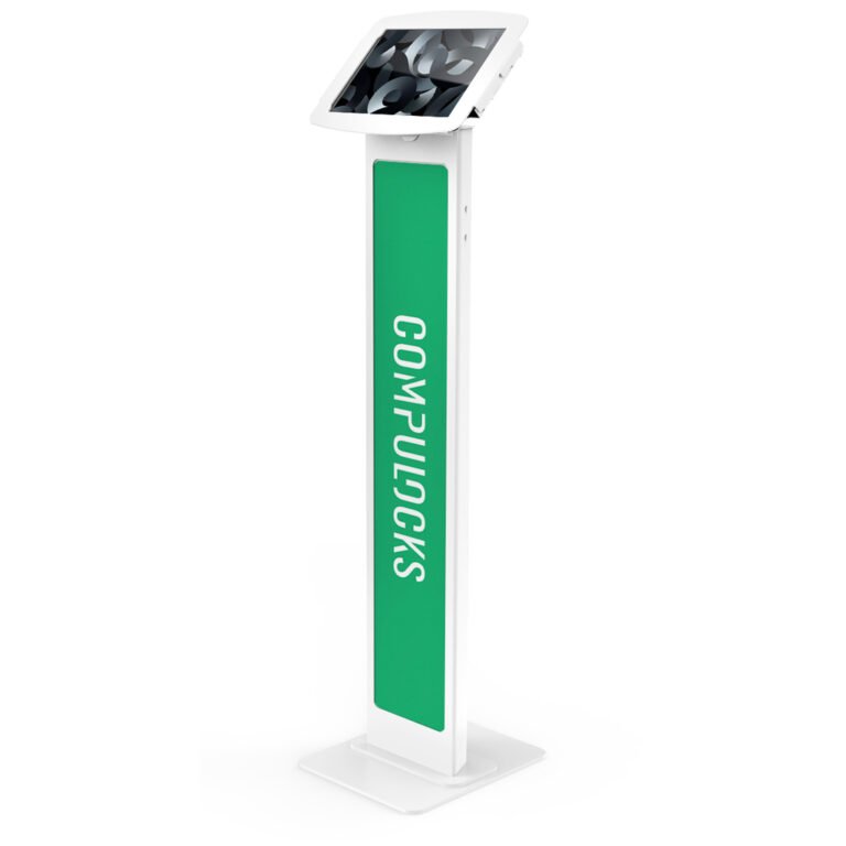 Compulocks iPad Air 10.9" (4-5th Gen) Space Enclosure Brandable Floor Stand White