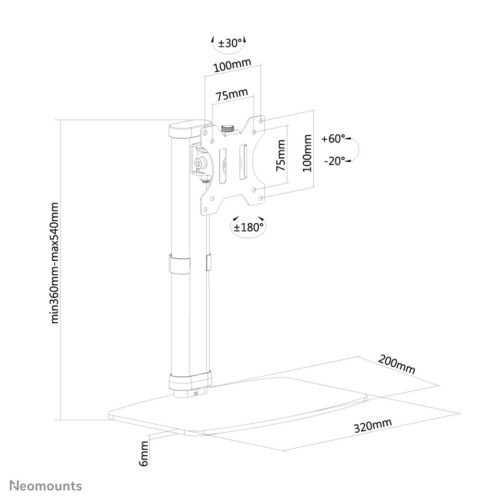 Neomounts FPMA-D890WHITE Monitor stand 10-30" - Image 9