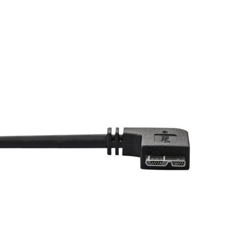 StarTech.com Slim Micro USB 3.0 Cable - M/M - Left-Angle Micro-USB - 0.5m (20in) - Image 2