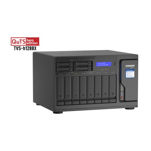 QNAP TVS-h1288X NAS Tower Intel® Xeon® W-1250 16 GB DDR4 0 TB QuTS hero Black - Image 3