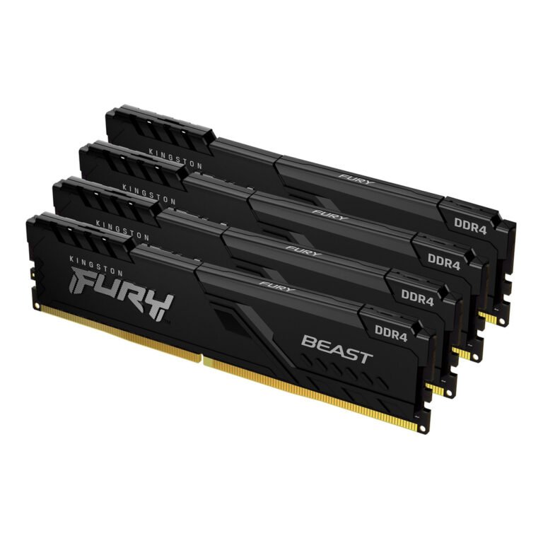 Kingston Technology FURY Beast 128GB 2666MT/s DDR4 CL16 DIMM (Kit of 4) Black
