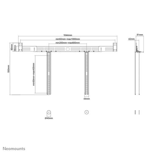 Neomounts AWL29-750BL1 Videobar/soundbar holder VESA - max 10 kg - universal - Image 10