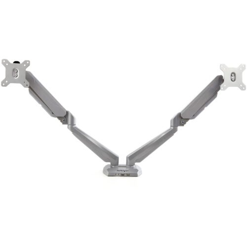 StarTech.com Desk Mount Dual Monitor Arm with USB & Audio - Desk Clamp VESA Mount for up to 32 inch Displays - 2x USB, 2x 3.5mm - Image 10