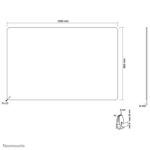 Neomounts NS-GLSPROTECT100 Safety screen with tempered glass - w 100 cm - Image 9
