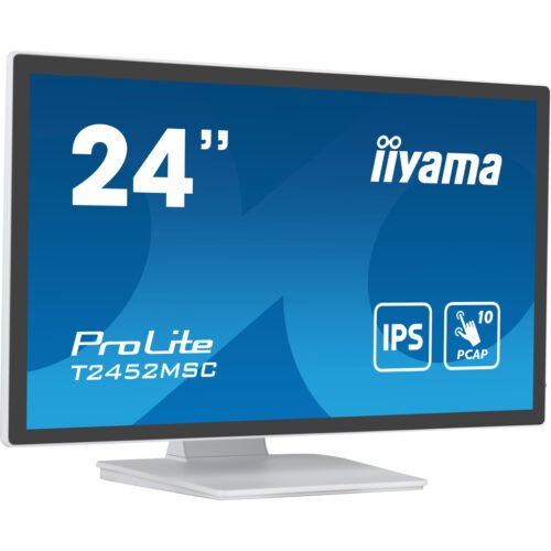 iiyama ProLite T2452MSC-W1 computer monitor 60.5 cm (23.8") 1920 x 1080 pixels Full HD LCD Touchscreen Multi-user White - Image 2