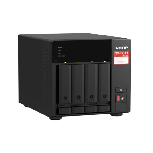 QNAP TS-473A NAS Tower Ryzen Embedded V1500B 8 GB DDR4 0 TB QNAP Turbo System Black - Image 2