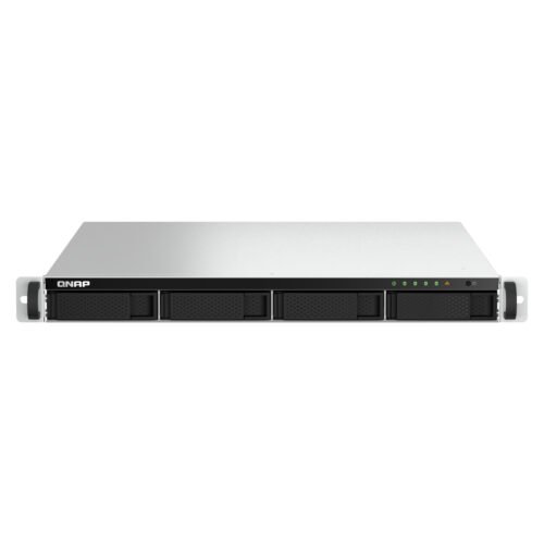 QNAP TS-464U-RP NAS Rack (1U) Intel® Celeron® N5095 8 GB DDR4 0 TB QNAP Turbo System Aluminium, Black
