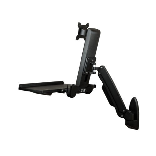 StarTech.com Wall Mount Workstation - Articulating Full Motion Standing Desk with Ergonomic Height Adjustable Monitor & Keyboar - Image 7