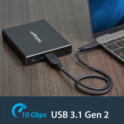 StarTech.com Dual-Slot Drive Enclosure for M.2 SATA SSDs - USB 3.1 (10Gbps) - RAID - Image 9
