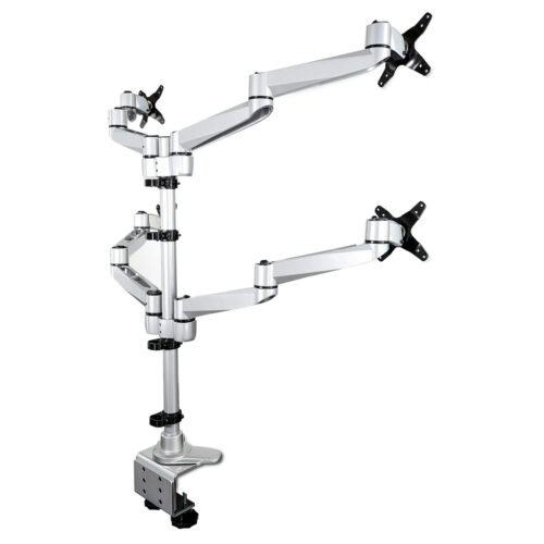 StarTech.com Desk Mount Quad Monitor Arm – Premium Articulating VESA 4 Monitor Mount 2x2 up to 30" – Ergonomic Height Adjus - Image 2